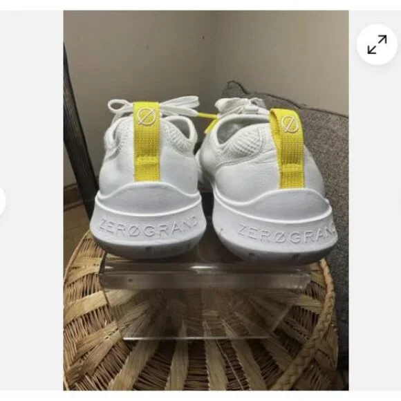 Women’s Size 11 Cole Haan Zerogrand Stitchlite Runner Optic White /yellow - Picture 3 of 6